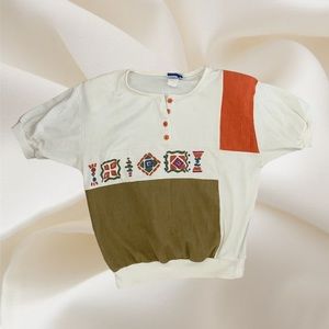 Vintage half button up blouse